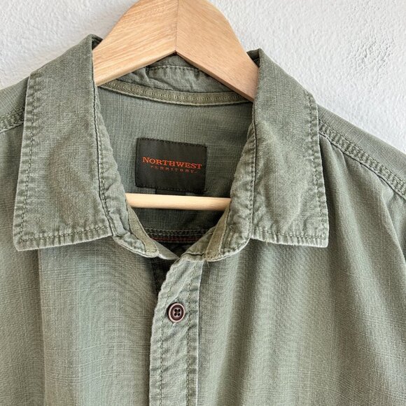 Northwest Territory Shirt Long Sleeve Button Down Woven Outdoor Chore - Picture 2 of 8